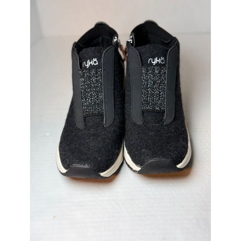 Ryka Slip-On Wool Sneaker Boots Gwyn Black 8.5W READ